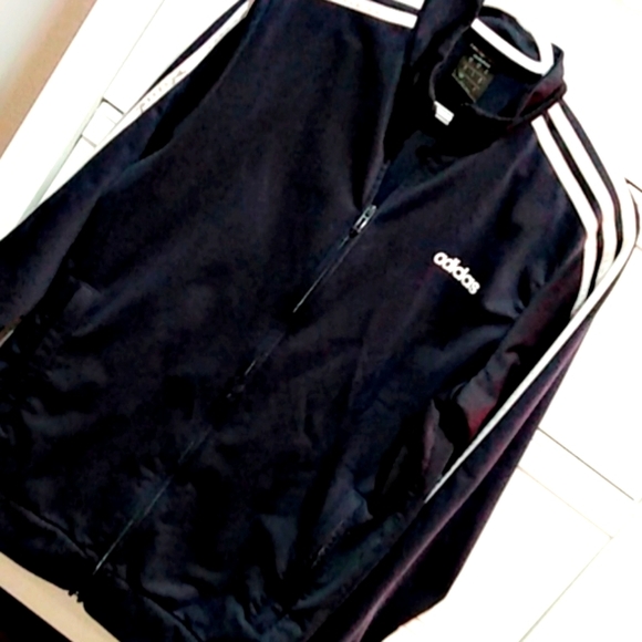 Dark Blue Adidas Zip Up Hoodie - Picture 1 of 2